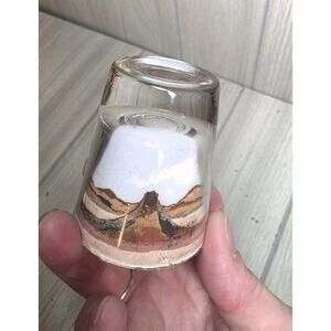 Vintage Sand Art Painted Desert Shot Glass Paperweight Southwestern